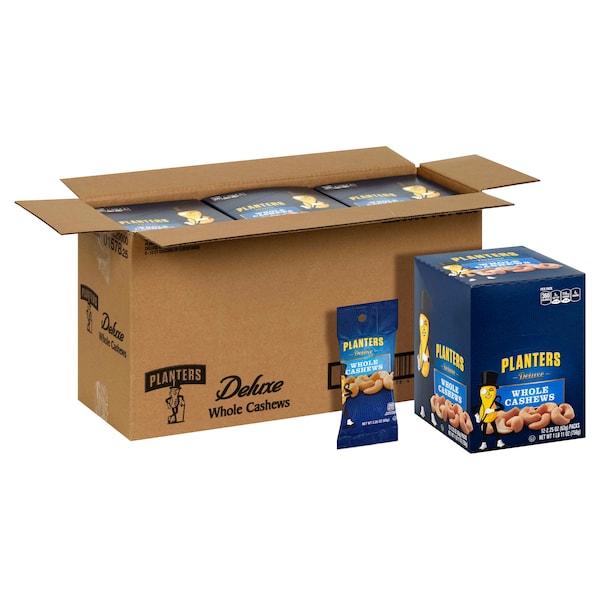 Kraft Kraft Planters Deluxe Cashews 2.25 oz. Tube, PK72 00029000015784 - main